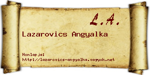 Lazarovics Angyalka névjegykártya